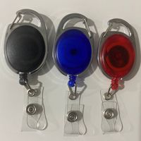 Porte-badge rétractable en plastique robuste porte-badge d'identification de bobine avec clip de ceinture porte-clés pour porte-clés de carte de visite