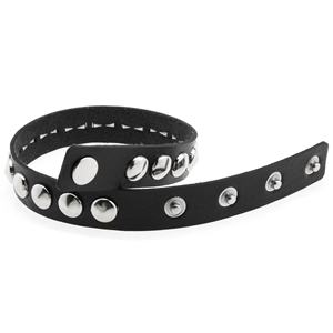 गोल कीलक कॉलर चमड़ा चोकर हार ट्रेंड जड़ित कॉलर - Product Image 6