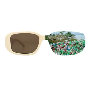 eco-friendly Certificated RPET Recycled Plastic Bio-base G850 Bottle Material Frame Environmental Classic Retro Sunglasses