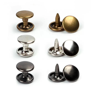 Remache de latón de 8 mm, bronce antiguo, resistente a la corrosión, con tapa de doble cara, para prendas de vestir, bolsillos de jeans, remache 2 en 1. - Product Image 1