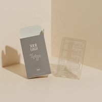 Emballage de flacons de sérum pour le soin de la peau de haute qualité, 5 flacons, avec logo, boîte en plastique pour flacon de 3 ml