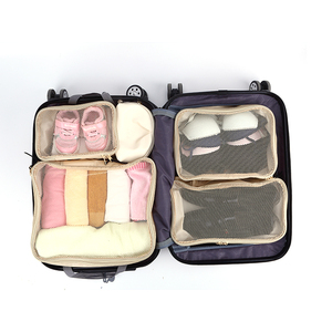 Tela impermeable de tela de 4 piezas de malla de cubo de embalaje de viaje, organizador de bolsa - Product Image 2
