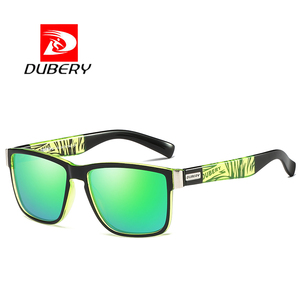 แว่นกันแดด DUBERY D518 รุ่นหรูหราทันสมัยปี 2026 กรอบใหญ่ Unisex พร้อมกรอบ PC ป้องกันรังสียูวี 400 สีเหลือง/น้ำเงิน/แดง - Product Image 2