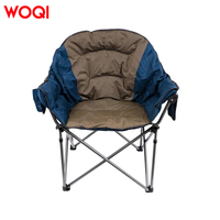 WOQI Chaise pliable en métal avec tissu Oxford-Portable Outdoor Camping & Beach Garden Chair Surface facile à nettoyer