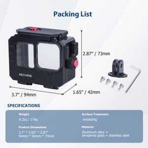 Mechrig Vỏ máy ảnh dưới nước không thấm nước 262ft80m cho <span class=keywords><strong>GoPro</strong></span> Hero 13/12/11/10/9-Chống sốc, gắn kết nhanh, với các tùy chọn lắp - Product Image 2