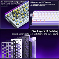 Teclado para Juegos AULA HERO 68 HE 65% con Cable, Intercambiable en Caliente, con Interruptor de Efecto Hall, Frecuencia de Sondeo Ultra Rápida de 8K, Frecuencia de Escaneo de 128k