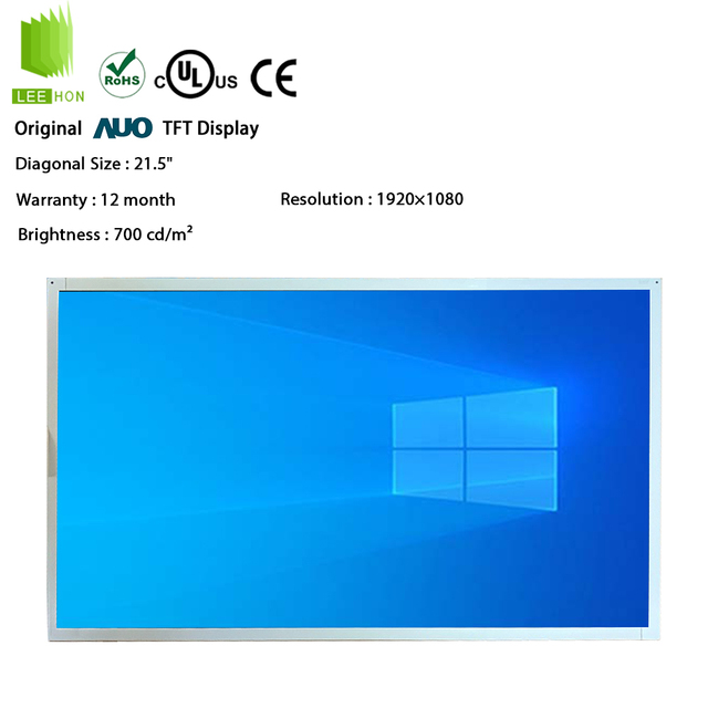 AUO 21.5" 1920x1080 FHD LCD Display LVDS Interface N215HAN01.0 Industrial Control Panel 21.5 Inch LCD Modules