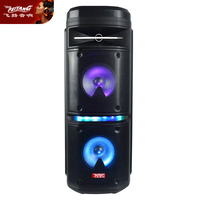 Búfer USB de pared dual de 6,5 pulgadas BT HOME LED TROLLEY portátil auriculares bicicleta montar DJ luz TWS PC habitación Mini altavoz de audio