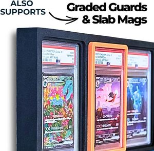 Présentoir mural personnalisé pour cartes gradées – Cadre en mousse à 9/12/15/18 emplacements pour dalles PSA |   Prend également en charge les supports gradués et les supports pour cartes (Slab Mags) - Product Image 4