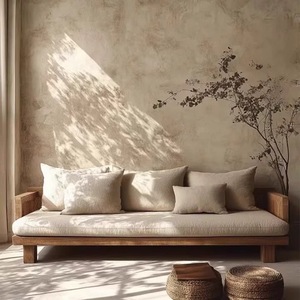 Wabi-sabi phong cách gỗ tự nhiên Ba chỗ ngồi sofa Homestay ghế sofa hai chỗ ngồi hiện đại căn hộ nhỏ phòng khách sofa gỗ rắn - Product Image 1