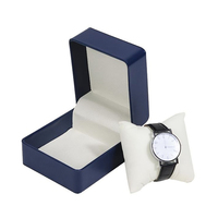 Boîte d'emballage de montre en carton de luxe de haute qualité avec logo personnalisé, lamination mate, gaufrage, doublure en éponge, fermeture magnétique pour