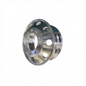 WOPU - Llanta <span class=keywords><strong>de</strong></span> Aluminio Forjado <span class=keywords><strong>de</strong></span> Alta Resistencia 22.5x12.25 para Camiones Foton, Neumático Sin Cámara 425/65R22.5, Color Plateado - Product Image 1