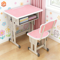Bureau réglable en hauteur XJY, mobilier de classe, table de classe élémentaire, chaise d'école, table et chaise d'école en métal, ensembles de table et chaise d'école