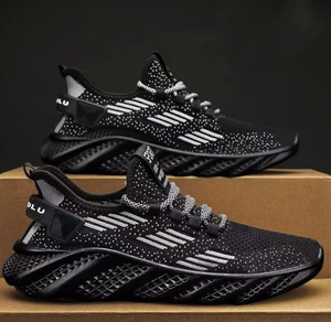 Spedizione <span class=keywords><strong>veloce</strong></span> traspirante da uomo che corre <span class=keywords><strong>scarpe</strong></span> sportive allacciate <span class=keywords><strong>scarpe</strong></span> da passeggio piatte di nuovo stile - Product Image 2