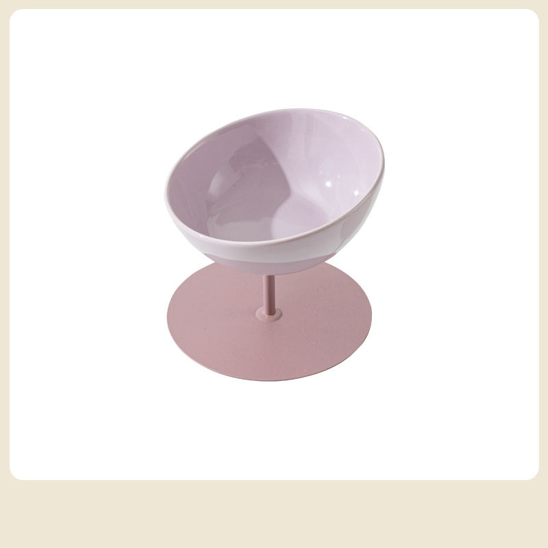 ชามทรงสูงสีม่วง