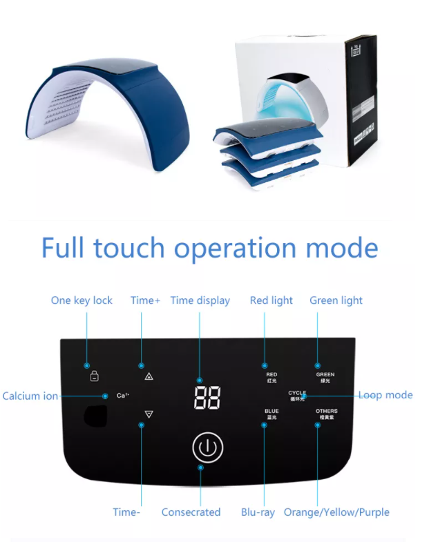 ORANGLES BOWKET Latest LED Light Therapy Mask | 7-Color Photon Facial for Skin Rejuvenation | Home Beauty Device – orangles Qatar - detailed closeup view - illustrating benefits - Image 3 of 6 | created for all | Shop BOWKET Latest LED Light Therapy Mask | 7-Color Photon Facial for Skin Rejuvenation | Home Beauty Device – orangles Qatar North Carolina | Free Shipping ORANGLES