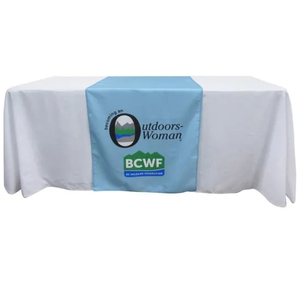 Sublimation Blanks Polyester <strong>Custom</strong> <strong>Table</strong> <strong>Runner</strong> With Business Logo Personalized Tablecloth <strong>Runners</strong> for Wedding Tradeshow Events - Product Image 3