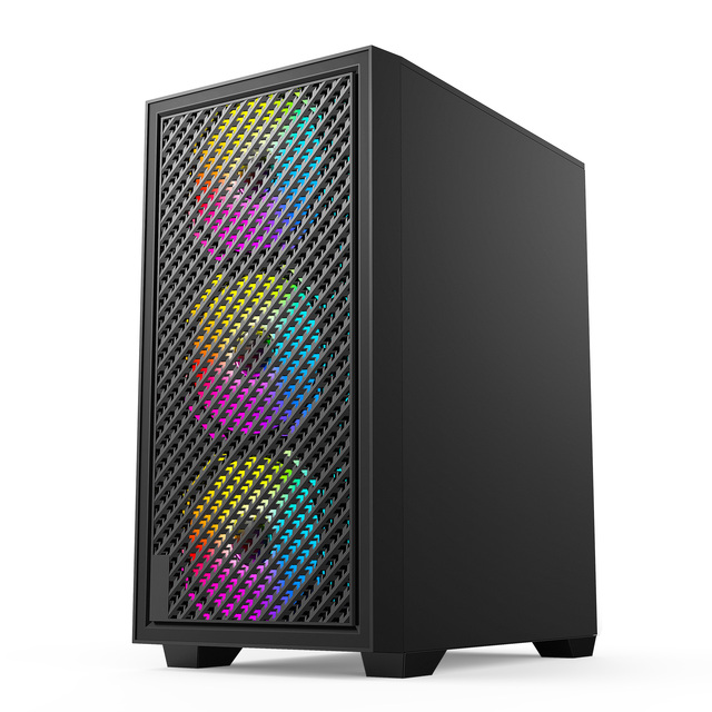 AntarcChill Vertical Micro ATX Gaming PC Case Tempered Glass Side Panel Desktop Computer Chassis Support 240mm Liquid Cooling