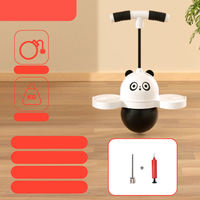 Ballon de saut haute performance pour enfants, lumineux, motif panda, jouet d'exercice, équipement de sport et de fitness pour la maternelle, fabriqué en caoutchouc durable, PVC, PP