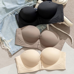 Hàng ngày thoải mái strapless nửa Cup áo ngực với có thể tháo rời chặt chẽ vành đai dệt kim & traceless-Miễn phí Kích thước không có vòng thép yêu cầu - Product Image 6