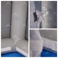 Tente de secours gonflable portable, isolation thermique, grand espace, abri médical de terrain, logo personnalisé