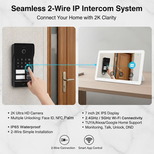 Sistema de <span class=keywords><strong>Videoportero</strong></span> Inteligente Hiwink de 2 Cables para Múltiples Apartamentos, de <span class=keywords><strong>4</strong></span> a 8 Unidades, para <span class=keywords><strong>Viviendas</strong></span>, Resolución 2K, Gran Angular, <span class=keywords><strong>Kit</strong></span> de Timbre WiFi - Product Image 6