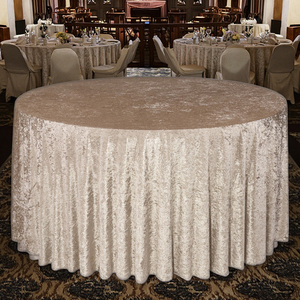 132 inch sang trọng nặng nghiền nát Nhung Vòng Khăn trải bàn rượu sâm banh nhung đám cưới bảng vải - Product Image 1