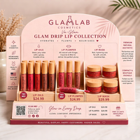 Présentoirs de comptoir en carton personnalisés pour produits de maquillage (cils, rouges à lèvres)