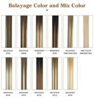 Extensions de cheveux vierges bruts non traités en gros, couleur blond cendré avec mèches, 2,5g, sans perte de cheveux, fournitures de salon, commande en gros