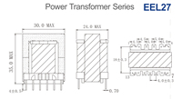 Transformateur électronique spécial mini haute fréquence BAIRUI 7.0V à découpage, 110V/220V/240V/380V/400V/415V/440V