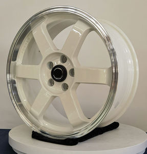 ล้อฟอร์จ 5x100 5x112 5x114.3 ขนาด 17 18 19 20 นิ้ว สีขาว 6 ก้าน ลายสปอร์ต TE37 Saga ล้อสมรรถนะสูงสำหรับสนามแข่ง - Product Image 2