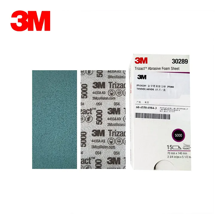 3M 30289 Trizact Hookit 5000 धैर्य P5000 443SA Sanding Abrasives स्पंज फोम शीट