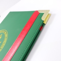 Protège-diplôme personnalisé en cuir PU gaufré or, format A4 A3, pour diplôme de graduation, certificat, dossier, porte-documents