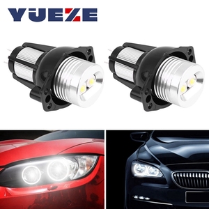 2Pcs 6000K Blanc 10W LED <span class=keywords><strong>Angel</strong></span> <span class=keywords><strong>Eyes</strong></span> Halo Ring Marker Bulbs Remplacement pour <span class=keywords><strong>BMW</strong></span> Série 3 <span class=keywords><strong>E90</strong></span> E91 05-08 Pre-facelift 2005-2008 - Product Image 1