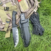 Couteau de survie de chasse en plein air TLHB04 de haute qualité, lame fixe pleine longueur, épaisseur de 5,0 mm, couteaux de camping et de bushcraft avec étui