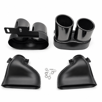 Diffuseur de pare-chocs arrière noir brillant avec embouts d'échappement quadruples pour Audi A6 S6 C8 2019-2025, lèvre de pare-chocs arrière, kits carrosserie