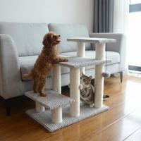 Tour pour chat de luxe 3-en-1 avec escalier, griffoir et arbre à chat multi-niveaux en corde de sisal, écologique, facile à assembler, pour intérieur