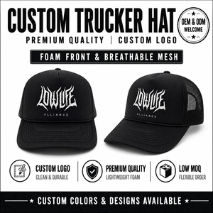 Gorra trucker de espuma con logo personalizado OEM, bajo MOQ, estilo OTTO, de alta calidad, con 5 paneles y malla trasera, snapback para hombre, estilo streetwear. - Product Image 1