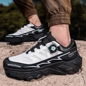 Nuevo modelo de zapatillas de senderismo para viajes al aire libre, zapatillas multifuncionales casuales para hombre con botón giratorio para escalada y senderismo. - Product Image 2
