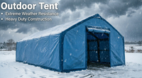 Tente de protection extérieure moderne de grande taille de qualité professionnelle, résistante aux UV, imperméable, avec structure en acier durable, pour stockage temporaire et construction