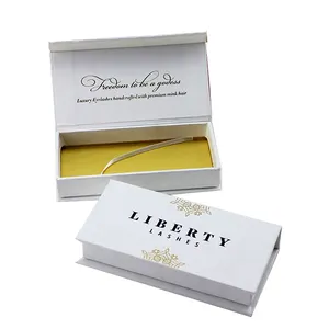 Verpackung Luxus Falsche Leere Wimpern Verpackung Private Label Custom Shape Oem Hochwertige weiße Wimpern box