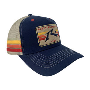 Cappelli di Qualità Country, Berretti Casual da Uomo, Gorras All'Ingrosso, <span class=keywords><strong>Cappello</strong></span> Bicolore a 5 Pannelli con Ricamo a Righe, <span class=keywords><strong>Cappello</strong></span> Trucker - Product Image 3
