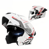 Casque de moto modulaire unisexe à visière rabattable, nouveau modèle, en ABS, antichoc, de sécurité, pour adulte, homologué DOT, double visière