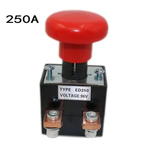 Interruptor de botão elétrico aed250a 250a, interruptor de pressão/botão de pressão