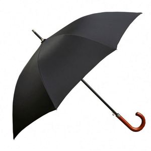 25" Semi-Automatic Rainproof Umbrella Businessmen Plastic/Rubberized Handle RPET Straight Logo Business <b>Gifts</b> Customized Color - Product Image 1