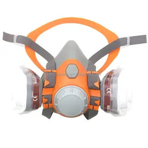 New Design Industrial Silicone Orange Color Gas Mask Respirator for welding metallurgy