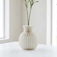 3D Faltbare Umweltfreundliche Waben-Papier-Kunst-Vase - Moderne Tisch- und Wohnzimmerdekoration