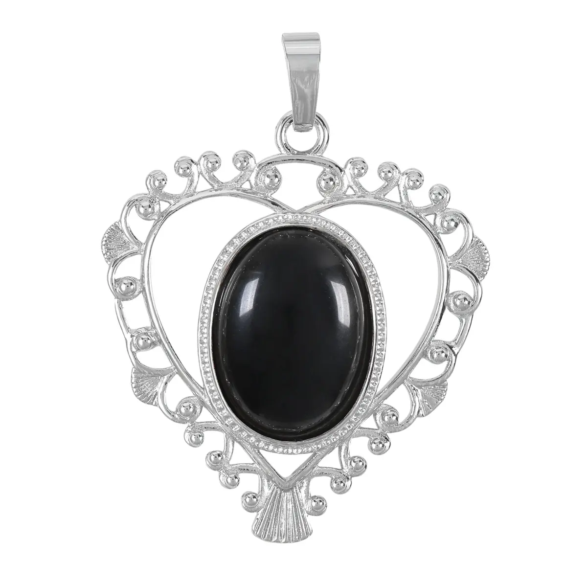 Colgante de corazón de amor de piedras preciosas de obsidiana colgante de piedras preciosas curativas naturales hechas a mano para mujeres niñas collar Accesorios