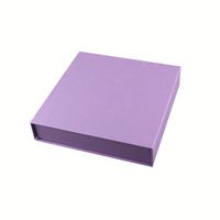 Caja de regalo vacía de absorción magnética tipo libro cuadrado negro personalizable caja con tapa de Material reciclado cartón negro para calcetines de vela