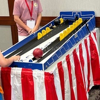 Table de jeu portable de jeu de boules à double allée avec défi de score pour événements et locations